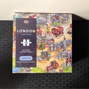 Gibson London Landmarks Jigsaw Puzzle - Multicolor Illustration 500 pc